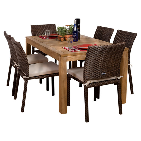 Wood outdoor dining sets on deals sale